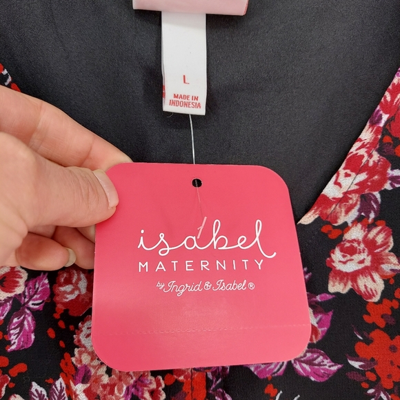 Ingrid and Isabel Floral Maternity Blouse NWT - Picture 5 of 7